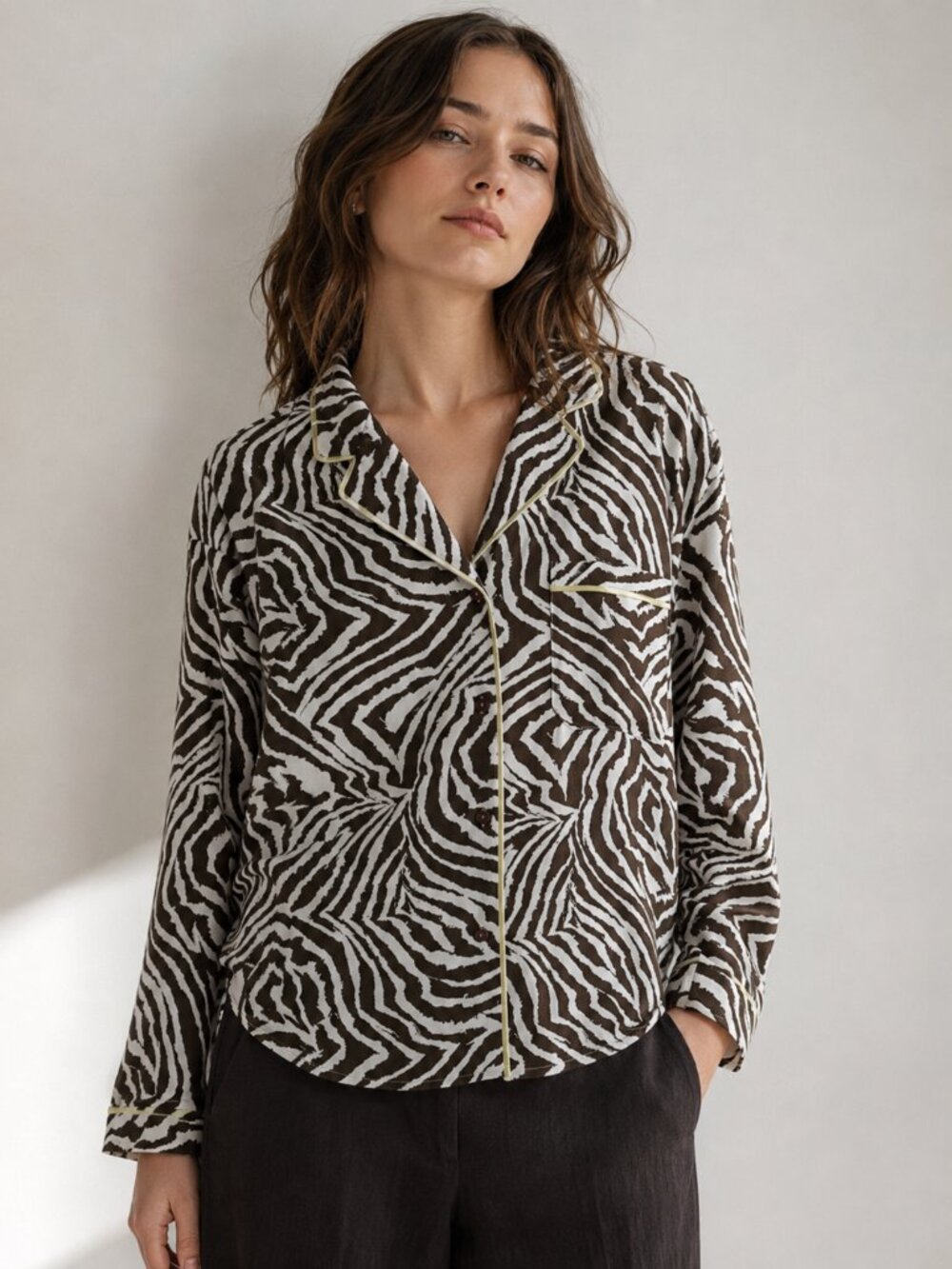 WRAY Lena Top Zebra Chocolate Swirl